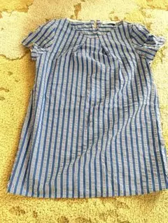 NEMIKA 半袖ストライプシャツ　レリアン　フランス風