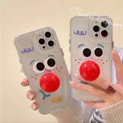 韓国デザイン♡可愛い お鼻 ポップソケット付き♩ iPhoneケース