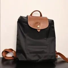 Longchamp ロンシャンナイロン リュック バックパック （黑)