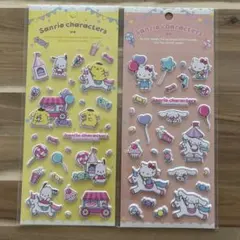 サンリオキャラクターズ　海外公式　ぷっくりシール　2枚セット