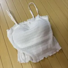 GU カップ付き シャーリングキャミソール ホワイト Mのサムネイル
