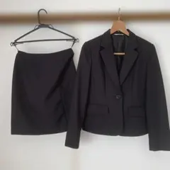 ブラックスカートスーツ（シングルボタン）