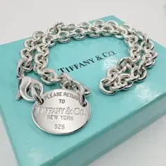 極美品Tiffany&Co.リターントゥティファニーオーバルタグチョーカー925