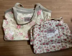 Cath Kidston フラワープリント バッグ 2点セット