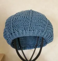 ベレー帽 キャンドゥエンジェルコットン かぎ針手編み ハンドメイド