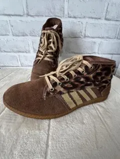 Zehaヒョウ柄ハイカットスニーカー