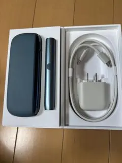 iQOS 電子タバコ本体 青 ケース付き 充電器付属（充電器未使用）