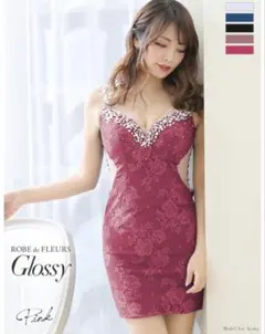 ROBE de FLEURS Glossyタイトドレス