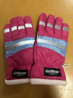 ピンク手袋 防水素材　スキー　スノボ　雪遊び