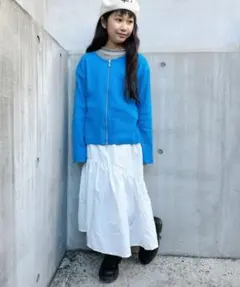 チャオパニックティピー　袖フレアリブジップカーディガン　140-150