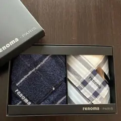 renoma ストライプハンカチセット　箱付　ハンカチ　メンズ
