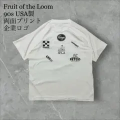 Fruit of the Loom 90s USA製両面プリント企業ロゴTシャツ