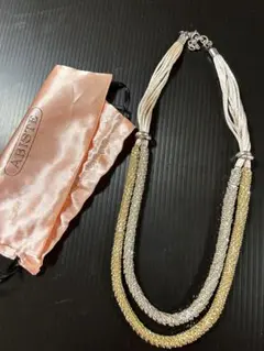 【新品 未使用】ABISTE 2連ネックレス ゴールド シルバー