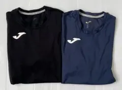 joma ホマ サッカー フットサル ウェア シャツ 2枚セット ネイビー 黒