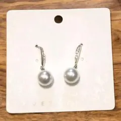 貝パールピアス　フックピアス　１０mm　イミテーションパール　パール風　結婚式