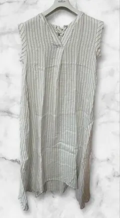 【美品】GALLARDAGALANTE ストライプ リネン ロングワンピース