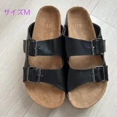 ◆新品タグ付◆NINE ナイン　サンダル　ブラック　M 厚底