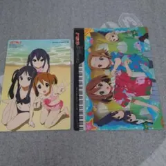 アニメディア  付録 けいおん クリアファイル ＆ 下敷き