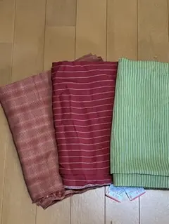生地セット（赤・緑・ストライプ）