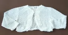 Fille et Toit レース編みカーディガン　115cm フィユ エ トワ