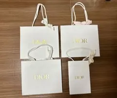 Dior ホワイトショップ袋 4点セット リボン付き