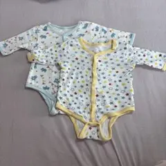 ベビー肌着 70サイズ 星柄 動物柄 2枚セット