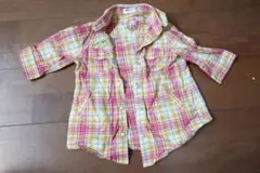 BRANSHES 長袖シャツ 100cm チェック柄