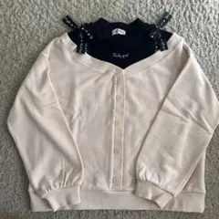 （新品タグ付き）mezzo piano ジュニア トレーナー 160 ベージュ