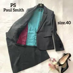 美品⭐︎Paul Smith マイクログレンチェック 裏地カラー スカートスーツ