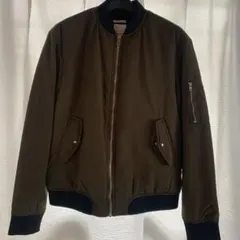 ZARAオリーブ ボンバージャケット ジップアップ