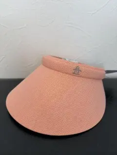 【新品・タグ付】マンシングウェア ゴルフ サンバイザー オレンジ ストライプ