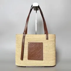 LOEWE / スクエア バスケットバッグ かごバッグ アナグラム トートバッグ