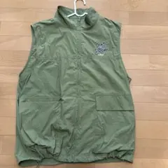 kutir刺繍入りビックポケットナイロンベスト