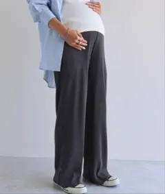 and Me マタニティ リブ編み パンツ 2枚セット