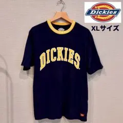 Dickies ディッキーズ リンガーTシャツ アーチロゴ ネイビー XLサイズのサムネイル