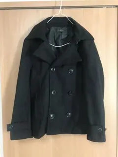 ● VICCI ブラック ダブルブレスト ピーコート