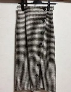 千鳥格子柄 タイトスカート　ムルーア　murua レディース　冬