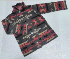 Denim Dangaree 幾何学模様キッズジャケット （サイズ110）