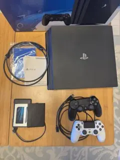 PS4 Pro 1TB ブラック 7000B01コントローラー×2 外付SSD付