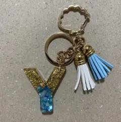 イニシャルチャームキーホルダー Y