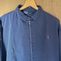 ラルフローレン スウィングトップ ネイビー 赤刺繍ロゴ L 美品