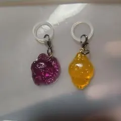 ちいかわグミ風クリアめじるしチャーム 2個セット