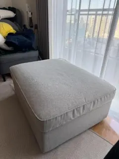 IKEA KIVIK シーヴィク グレー オットマン 90cm x 70cm - メルカリ