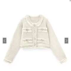 GRL フリンジショート丈ニットカーディガン