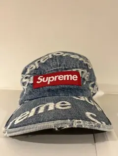Supreme デニムロゴキャップ