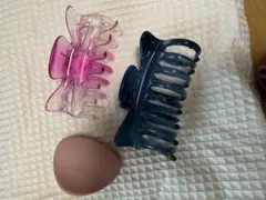 ヘアクリップ 3個セット ピンク ネイビー ブラウン