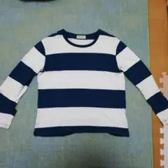 BACK NUMBER ストライプ 長袖カットソー M