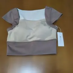 SUKALA　コンビカラーキャップスリーブトップス　М