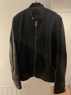 10456【美品・希少デザイン】グッチ☆GGホースビット レザージャケット　黒 10456【美品・希少デザイン】グッチ☆GGホースビット レザージャケット黒