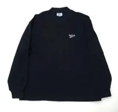 Reebok　リーボック　モックネック　ロンT　黒　S